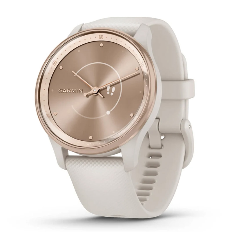 Garmin Vivomove Trend Peach Gold Stainless Steel Bezel with Ivory Case and Silicone Band Best Price in Abu Dhabi