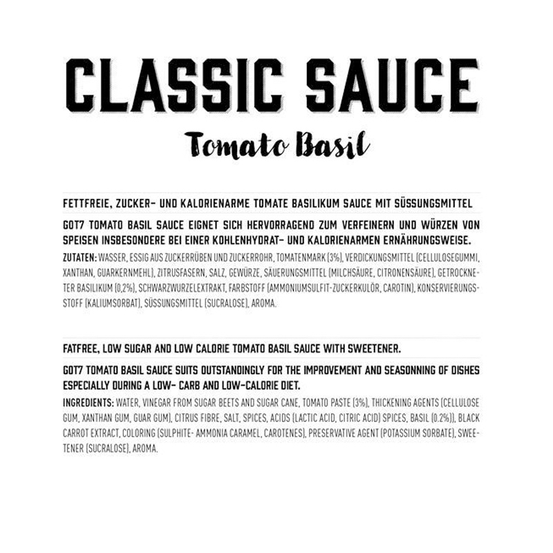 GOT7 Classic Tomato Basil Sauce 350ml Best Price in Abudhabi