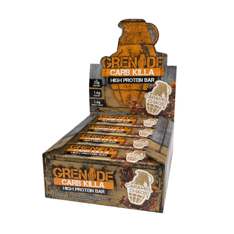 Grenade Carb Killa Box 1 Box of 12 Protein Bars Caramel Chaos