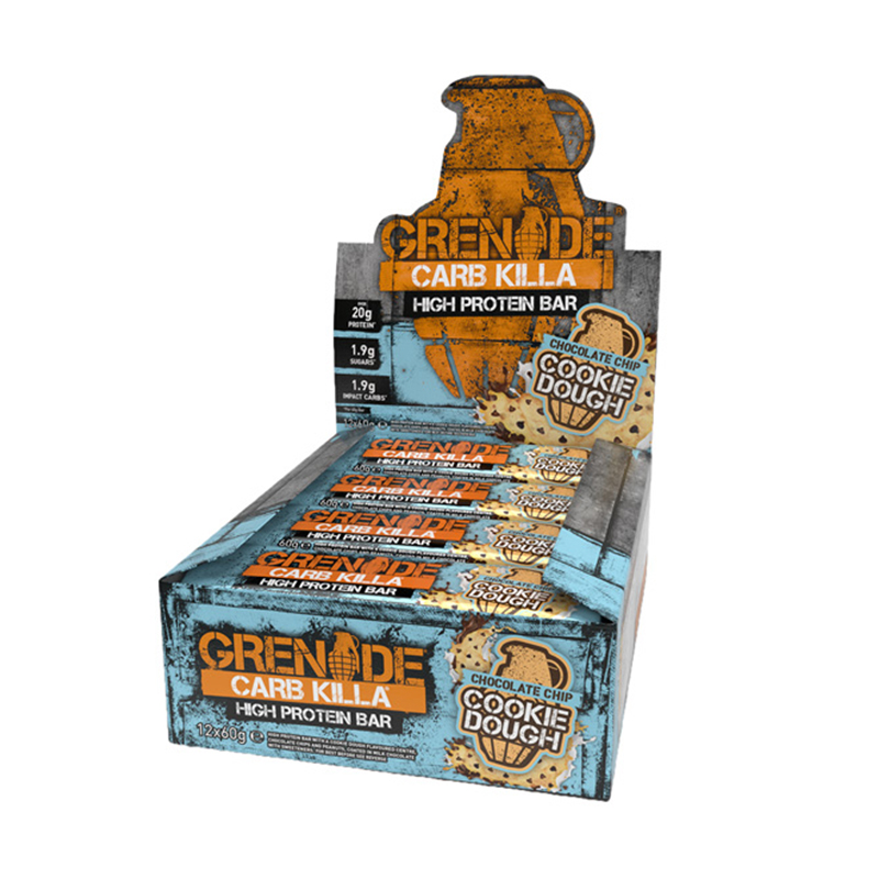 Grenade Carb Killa Box 1x12 Protein Bars Chocolate Chip Cookie Dough