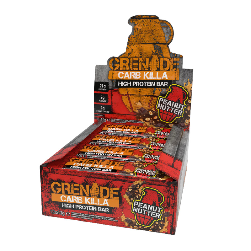Grenade Carb Killa Box 1x12 Protein Bars Peanut Nutter