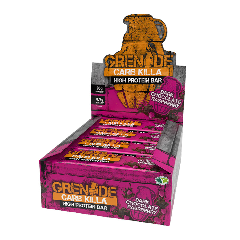 Grenade Carb Killa Box 1x12 Protein Bars Raspberry Dark Chocolate Best Price in UAE