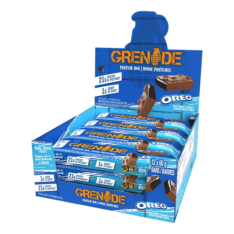 Grenade High Protein Low Sugar Bar 60 G x 12 Pcs - Oreo Chocolate Best Price in UAE