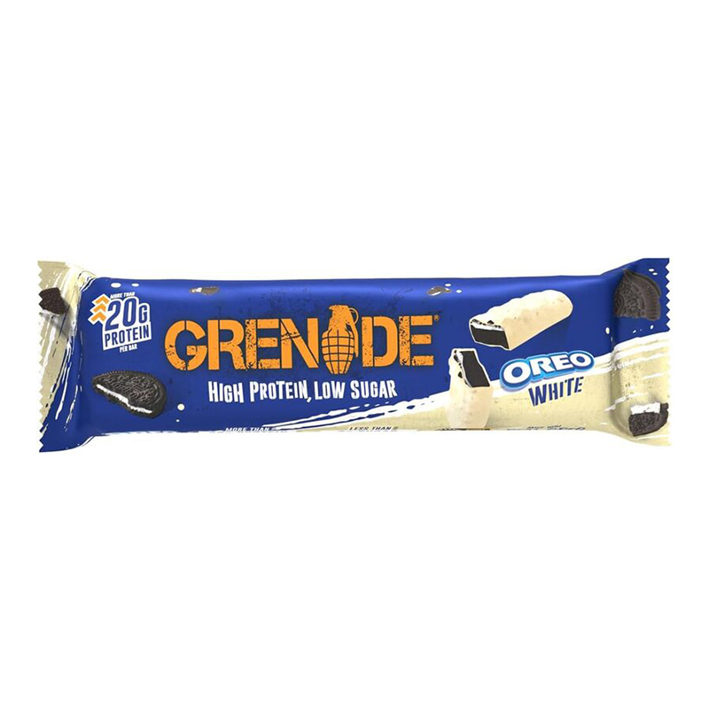 Grenade High Protein Low Sugar Bar 60 G x 12 Pcs - Oreo White Best Price in Dubai