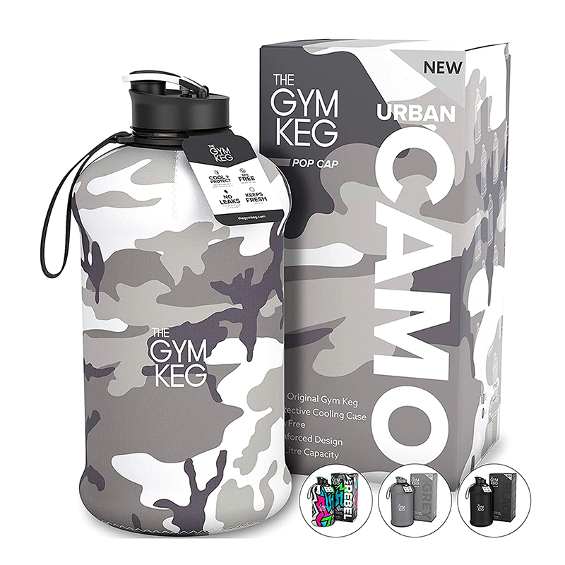 Gym Keg Sports Water Bottle Urban Camo 2.2 Litre