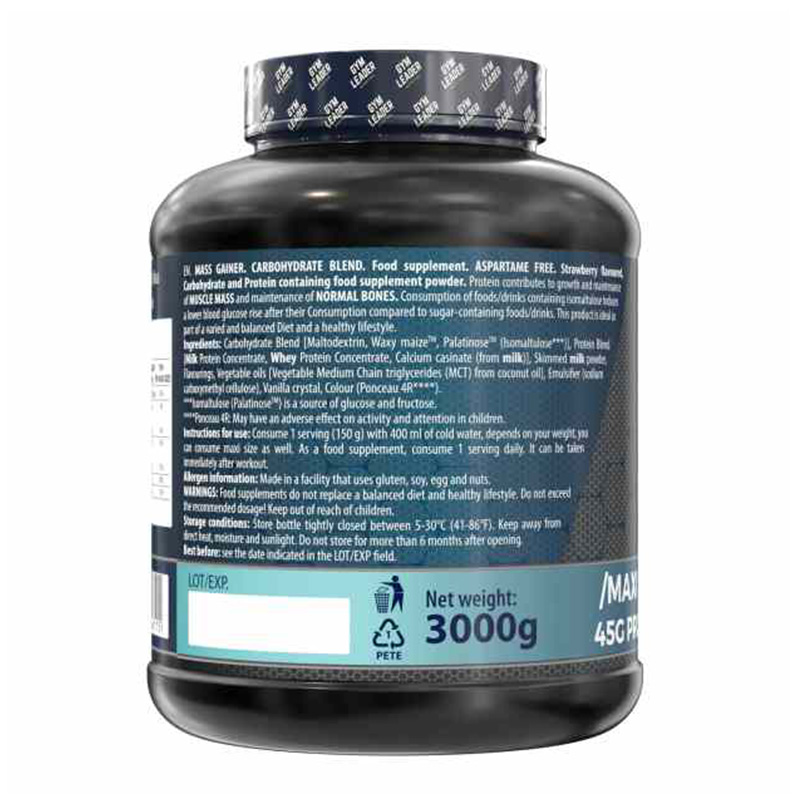 Gym Leader Mass Gainer Vanilla 20serv Best Price in Dubai