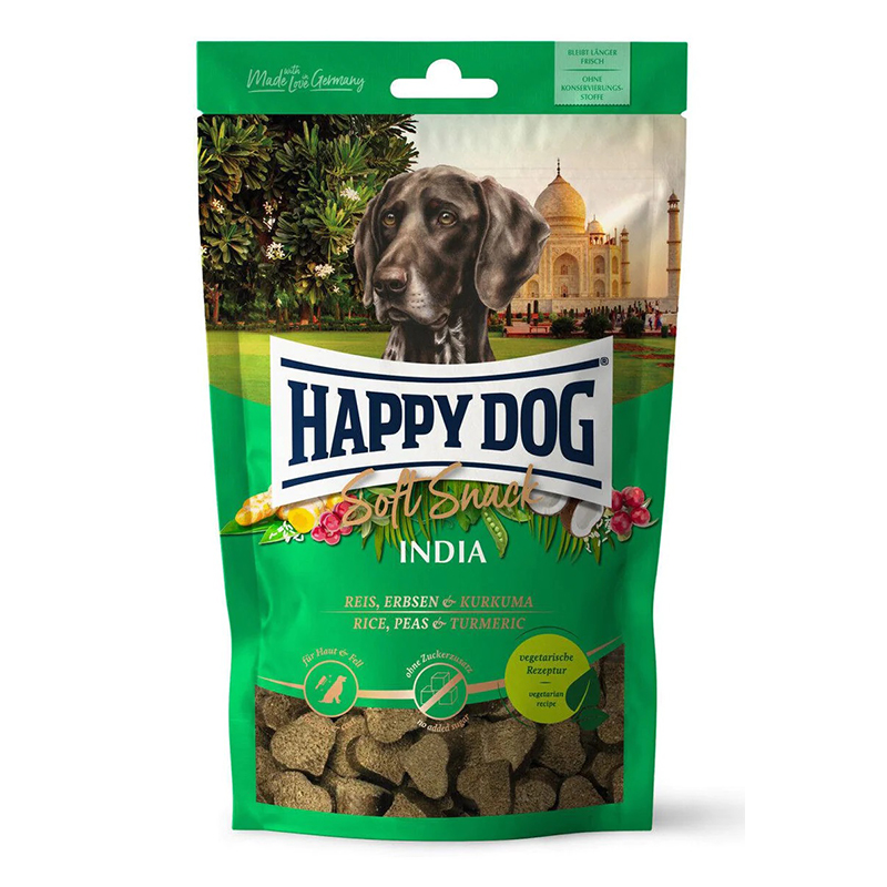 Happy Dog Soft Snack India Rice, Peas & Turmeric 100 G