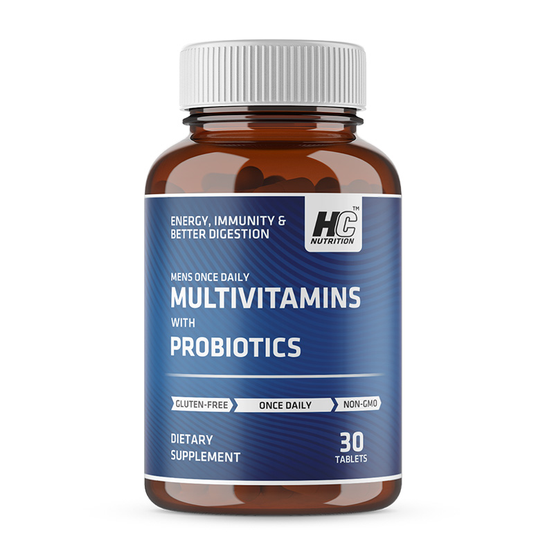 HC Nutrition Men's  Once Daily Multivitamin + Probiotics+ Collagen 30 Tablets