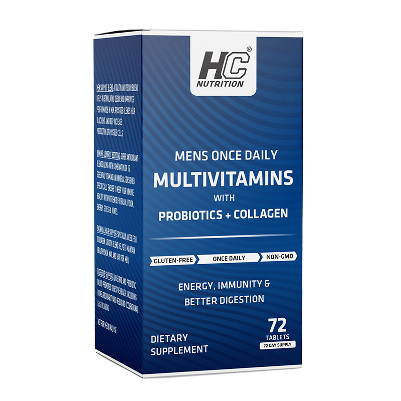 HC Nutrition Men's Once Daily Multivitamin + Probiotics + Collagen 72 tablets Best Price in Al Ain