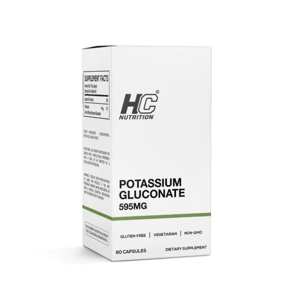 HC Nutrition Potassium Gluconate 595 mg 60 Capsules Best Price in UAE