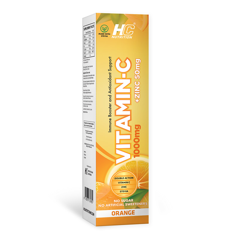 HC Nutrition Vitamin C 1000 Mg + Zinc 50 Mg Effervescent 20 Tablet Best Price in Dubai