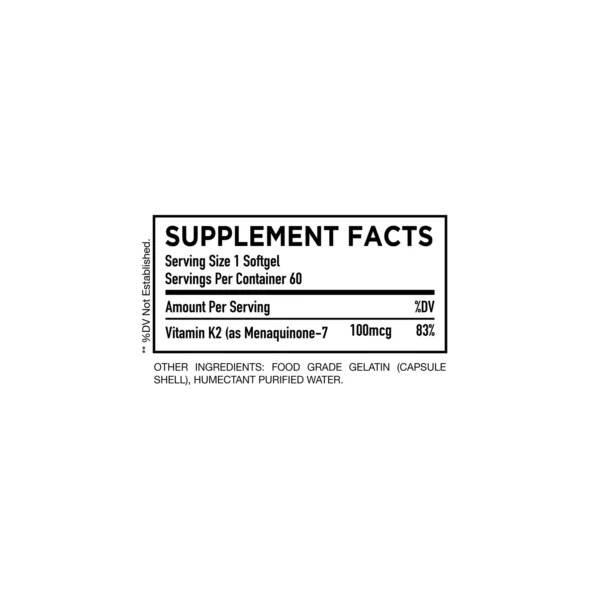 HC Nutrition Vitamin K2 as MK7 60 Softgels Best Price in Al Ain