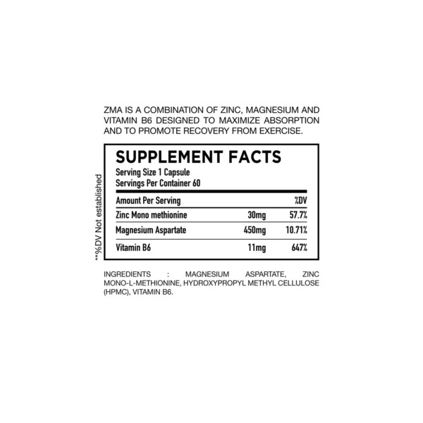 HC Nutrition ZMA 60 Capsules Best Price in Al Ain