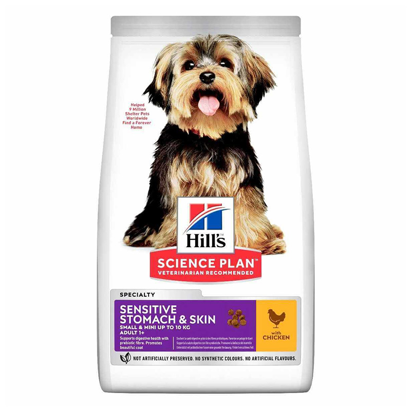 Hills Science Plan Adult Small & Mini Dog Sensitive Stomach & Skin Food With Chicken 1.5 Kg