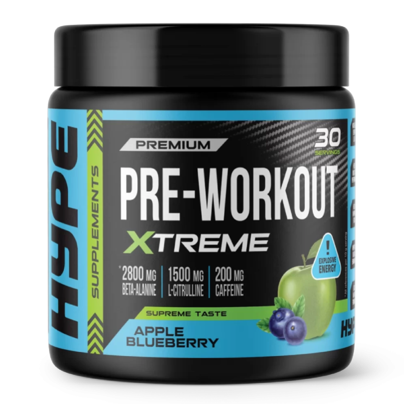 Hype Premium Pre Workout Xtreme 30 Servings - Apple Blueberry