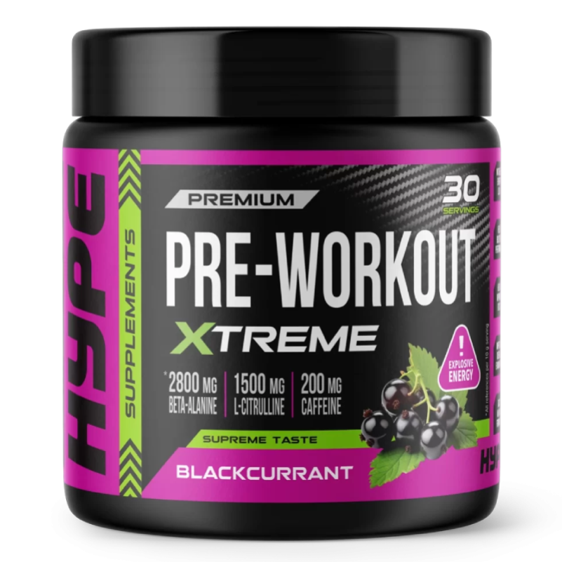 Hype Premium Pre Workout Xtreme 30 Servings - Blackcurrant