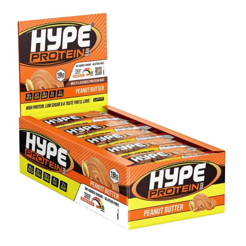 Hype Protein Bar 55 G 20 Bars Per Box - Peanut Butter Best Price in Abu Dhabi