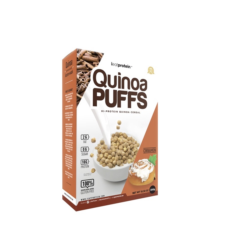 ieatprotein Quinoa Puffs 300g Cinnamon