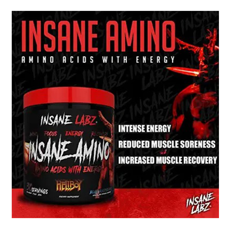 Insane Labz Amino Acids Hellboy 30 Servings - Blue Raspberry Best Price in Ajman