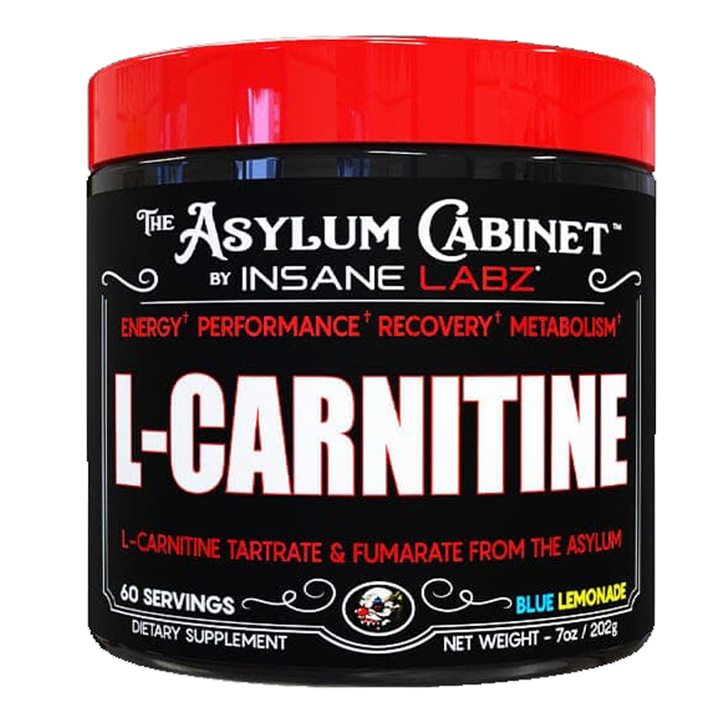 Insane Labz Asylum Cabinet L-Carnitine Powder 30 Servings - Blue Lemonade