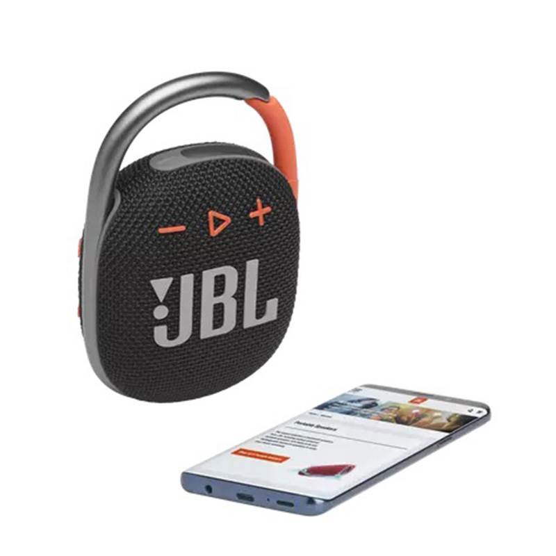 JBL Clip 4 Portable Bluetooth Speaker - Black / Orange Best Price in Sharjah