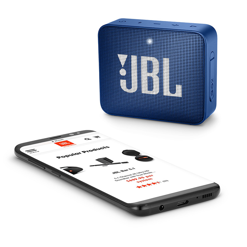JBL GO2 Mini Portable Waterproof Speaker - Blue Best Price in Fujairah