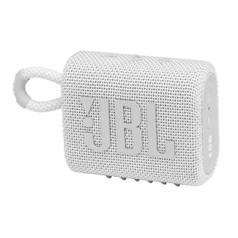 JBL GO3 Portable Waterproof Speaker - White