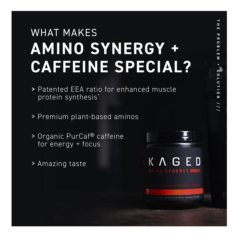 Kaged Amino Synergy + Caffeine 30 Servings - Raspberry Lemonade Best Price in Sharjah