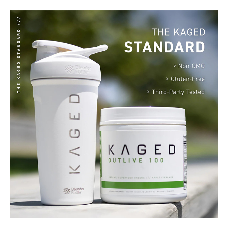 Kaged Outlive 100 Organic Superfood Greens 30 Servings - Apple Cinnamon Best Price in UAE