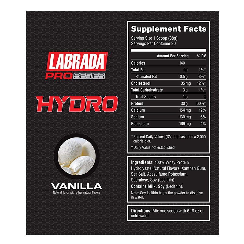 Labrada 100% Hydrolyzed Whey Protein Isolate 1.68 Lbs Best Price in Dubai