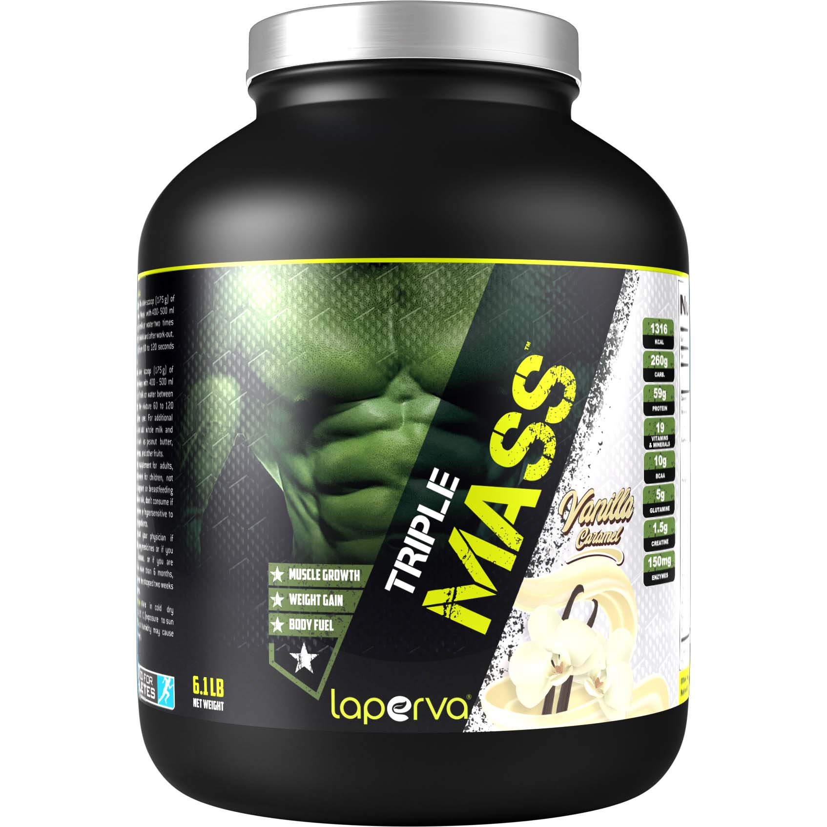 Laperva Triple Mass Gainer 6lbs - Vanilla Caramel Best Price in UAE