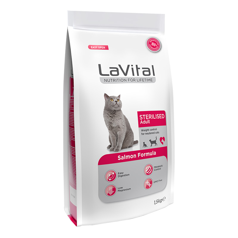 LaVital Sterilised Adult Salmon Formula Food 1.5 kg