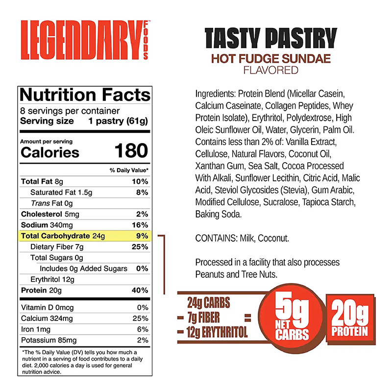 Legendary Tasty Protein Pastry 20gm 1x10 - Hot Fudge Best Price in Abu Dhabi