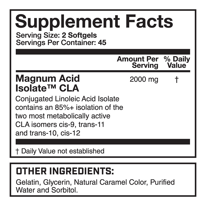 Magnum Acid  CLA For Weight Loss 90 Capsule Best Price in UAE