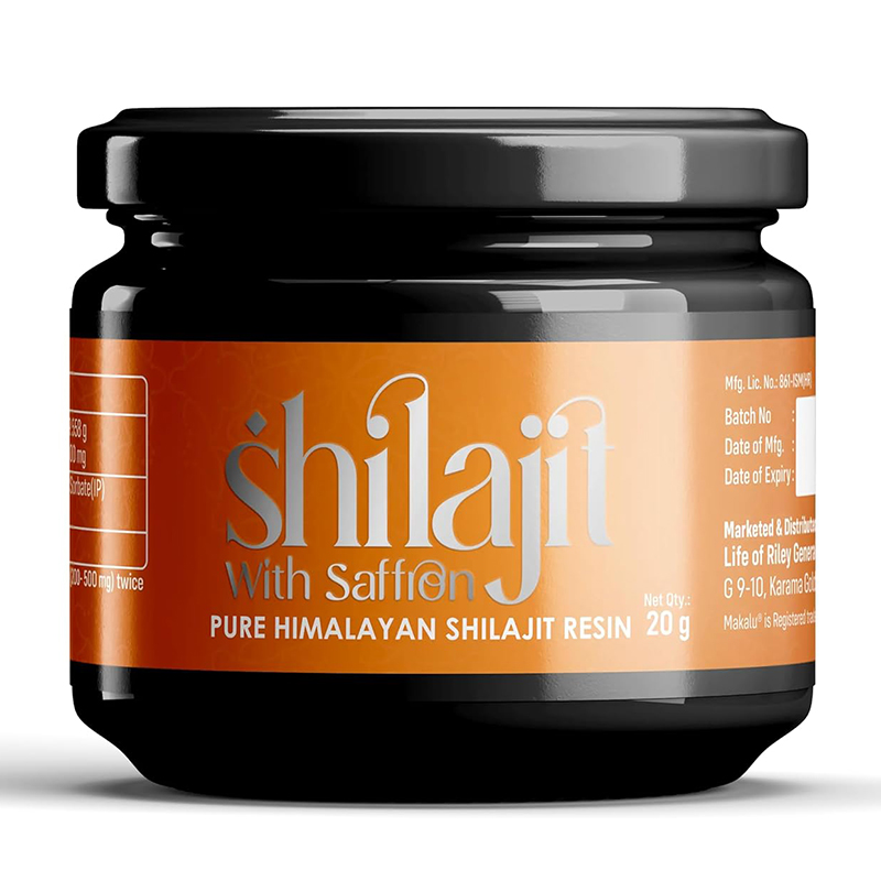 Makalu One With Nature Original Shilajit Pure Himalyan Shilajit Resin Saffron 20 G