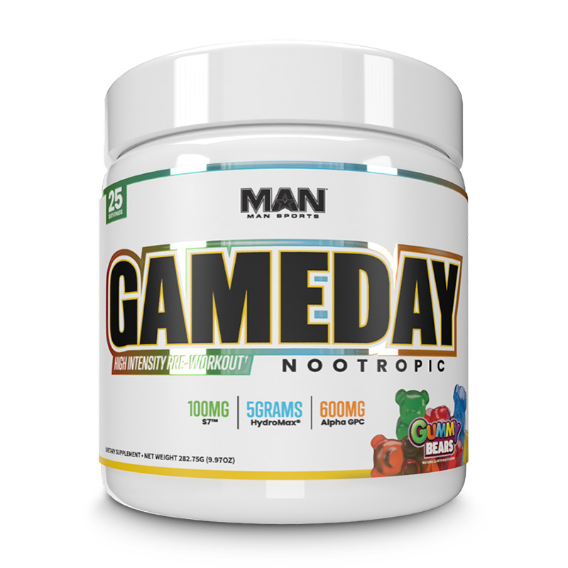 Man Sports Game Day Nootropic 25 Servings Gummy Bears
