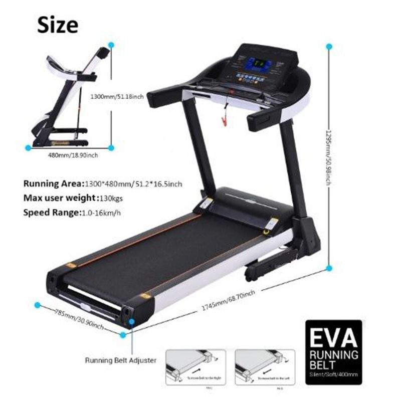 Marshal Fitness Low Noise Two Motors Home Use Treadmill - SPKt-3280-4 Best Price in UAE