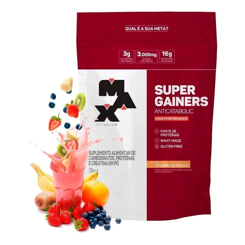 Max Titanium Super Gainer Refil 3 KG - Fruit Smoothie