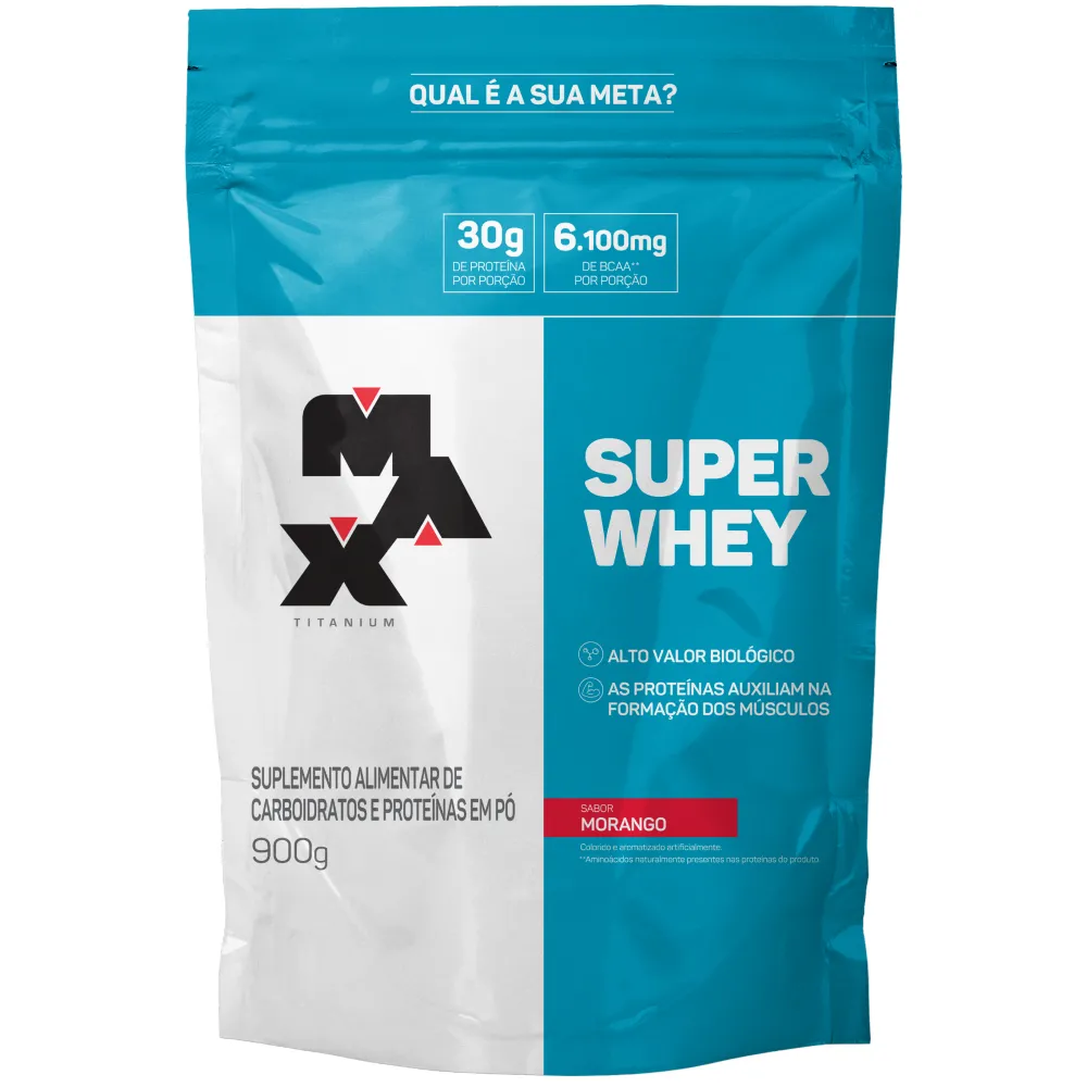 Max Titanium Super Whey 900 G - Strawberry