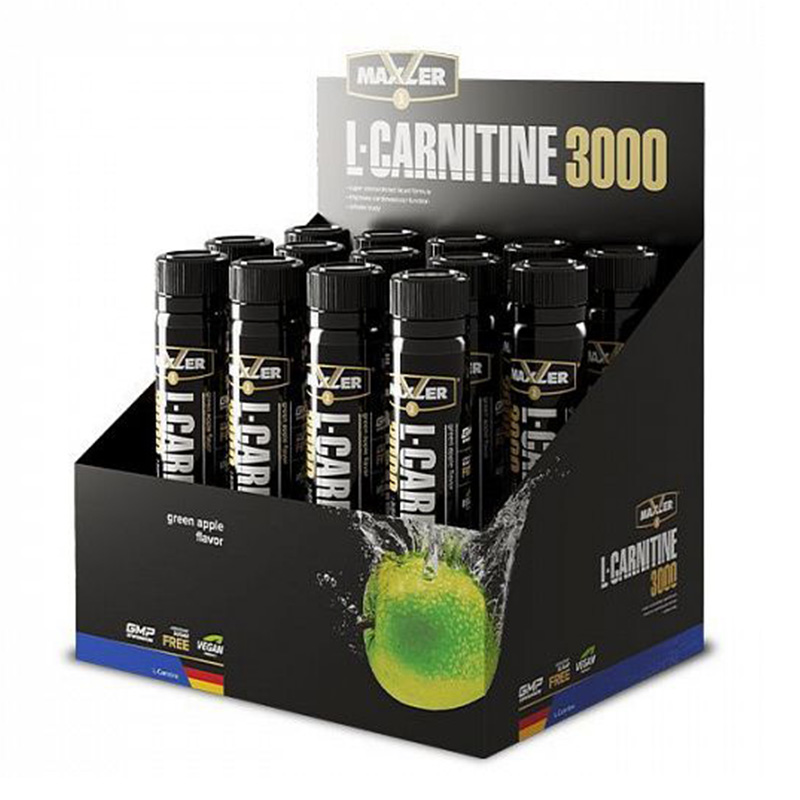 Maxler L-Carnitine 3000 Shots 14 x 25 m Green Apple
