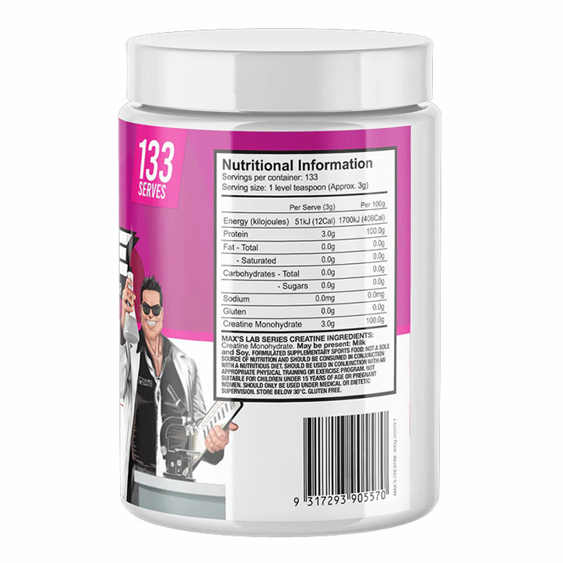 Maxs Creatine Monohydrate 400 G Best Price in Abu Dhabi