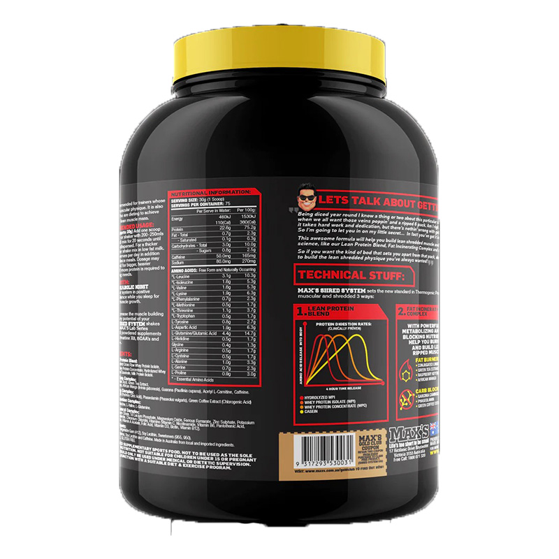 Max's Fat Stripping Shred System 5 Lbs - Vanilla Smoothie Best Price in Abu Dhabi