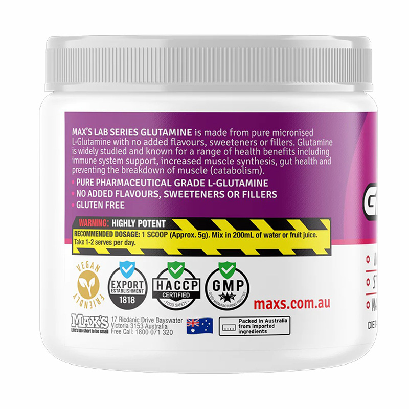 Maxs Glutamine 100 G Best Price in Dubai