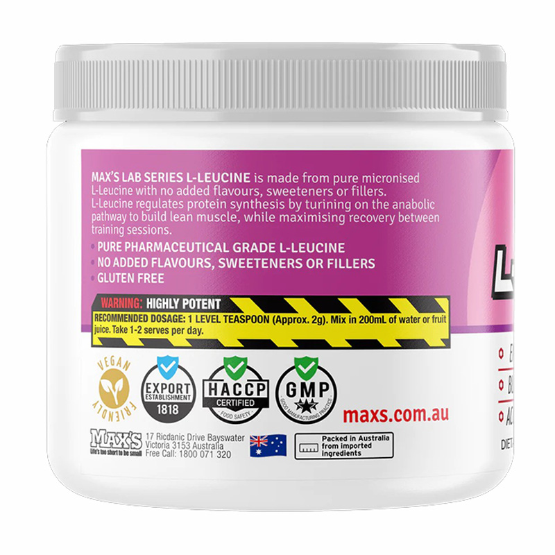 Maxs L-Leucine 100 G Best Price in Abu Dhabi