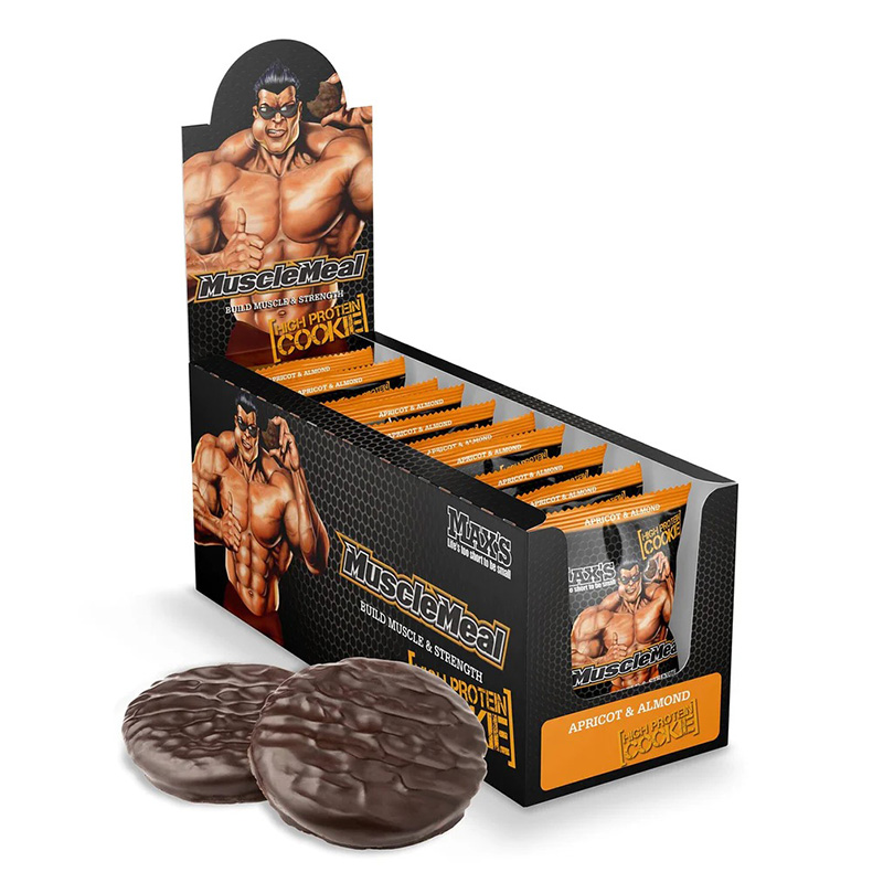 Maxs Muscle Meal Cookies 90 G 12Pcs in Box - Apricot & Almond