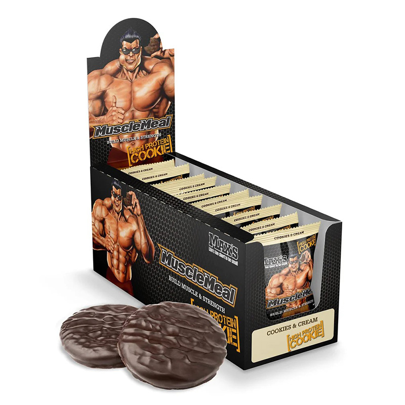 Maxs Muscle Meal Cookies 90 G 12Pcs in Box - Cookies & Cream