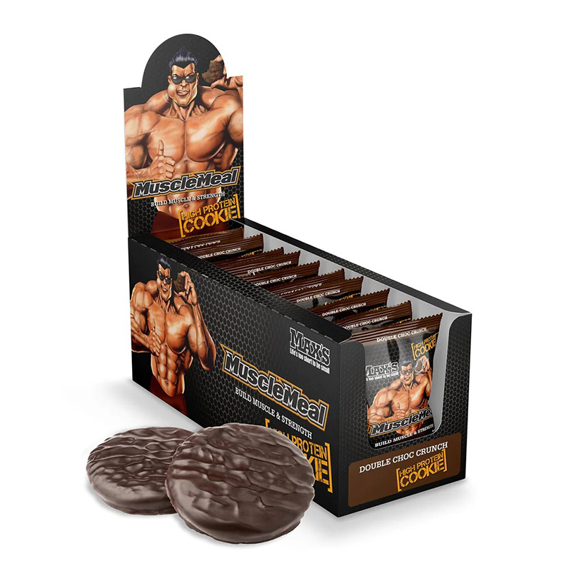 Maxs Muscle Meal Cookies 90 G 12Pcs in Box - Double Choc Crunch
