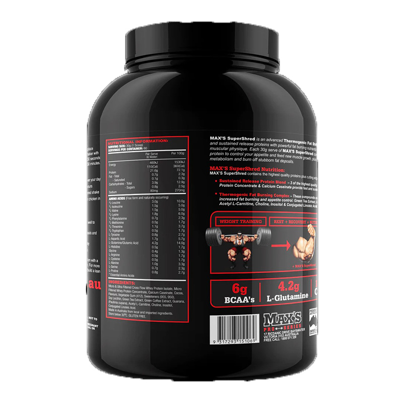 Maxs Super Shred 4 Lbs - Vanilla Best Price in Al Ain