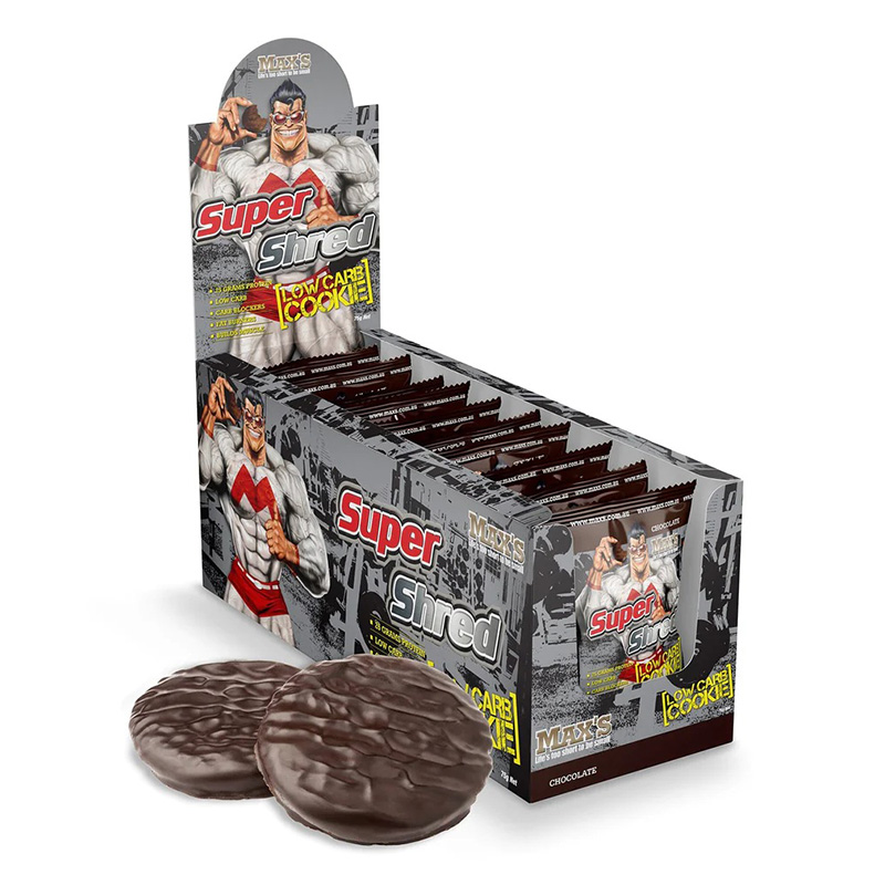 Maxs Super Shred Cookies 75 G 12 Pcs in Box - Chocolate Best Price in UAE