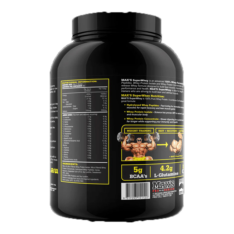 Maxs Super Whey 4 Lbs - Chocolate Best Price in Abu Dhabi